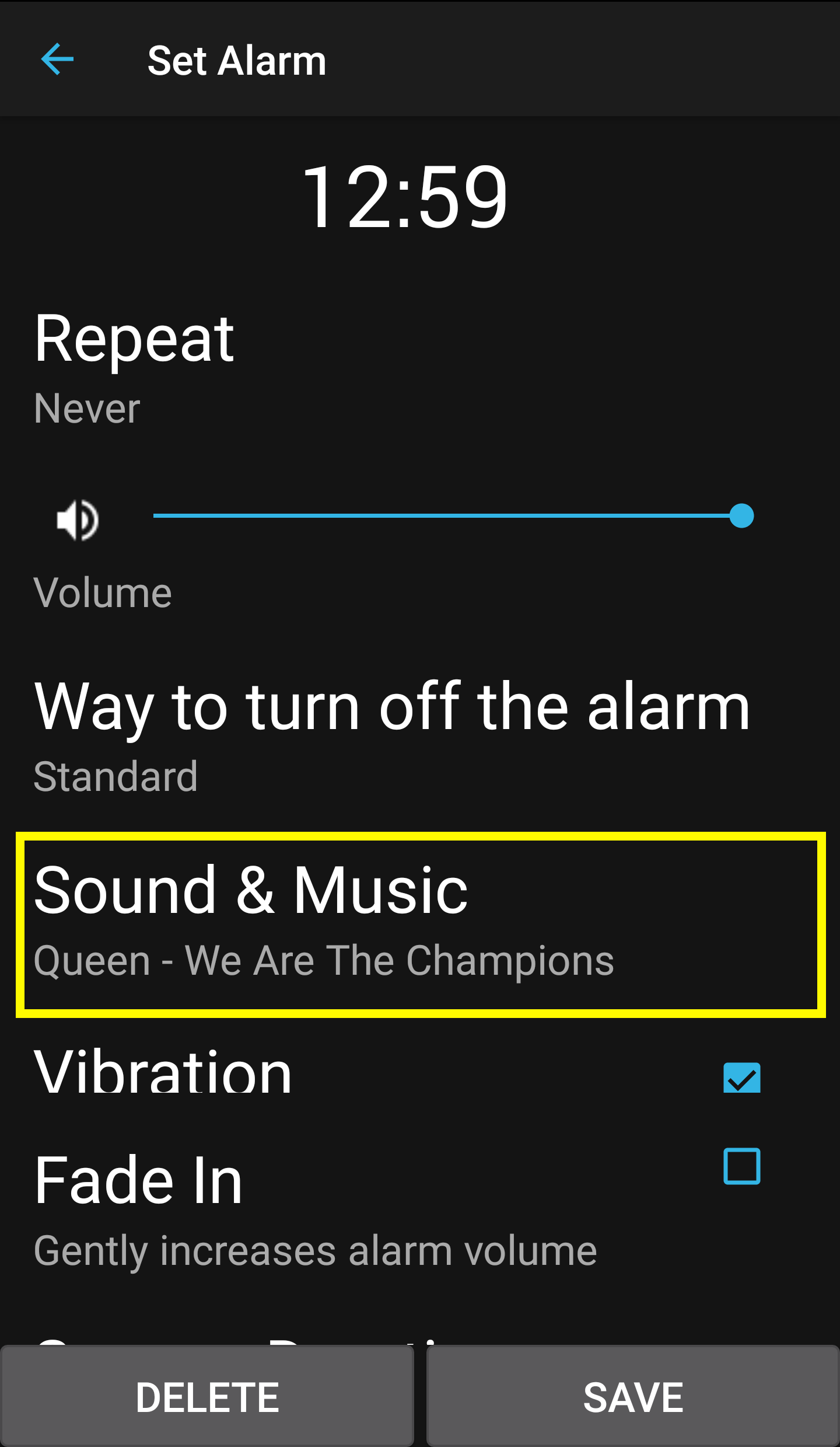 How to add my music as the alarm's sound? Help Center